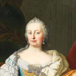 Ausschnitt des Gemäldes der Kaiserin Maria Theresia (1695-1770) von Martin van Meytens. Datiert 1744.