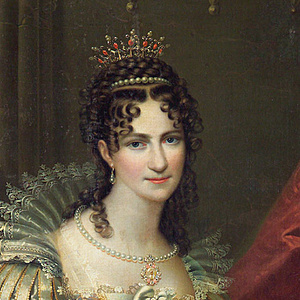 Ausschnitt des Gemäldes der Kaiserin Karoline Auguste (1792-1873) von Carl von Sales. Datiert 1818.
