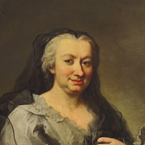 Ausschnitt des Gemäldes von Karolina von Fuchs-Mollarth (1675-1754) von Martin van Meytens d. J. Ende der 40er Jahre im 18. Jahrhundert.