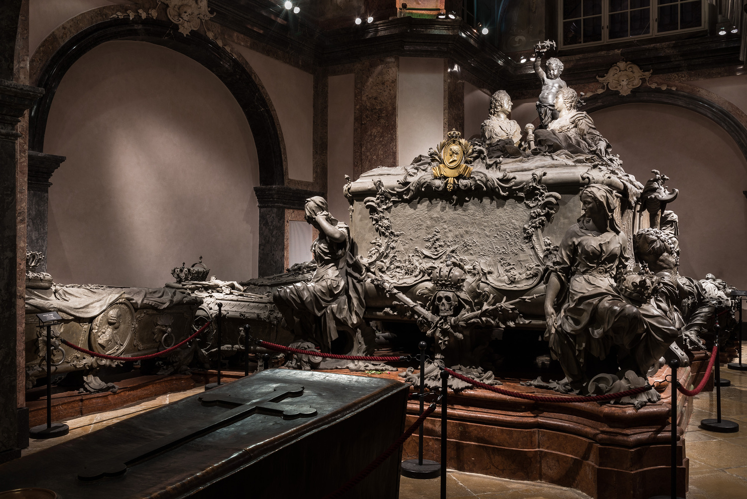 Blick in die Maria Theresien Gruft.