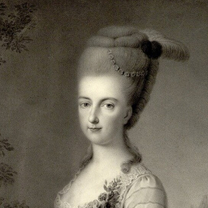 Ausschnitt der Grafik von Maria Christine (1742-1798) von Johann August Walter. Datiert 1776.