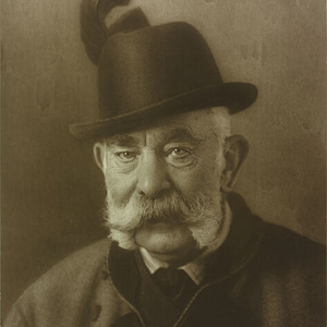 Ausschnitt der Fotografie des Kaisers Franz Joseph (1865-1906) von Hans Makart. Datiert 1867.