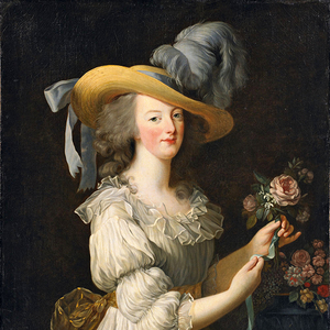 Ausschnitt des Gemäldes von Marie Antoinette (1755-1793) von Élisabeth Vigée-Lebrun. Datiert 1783.