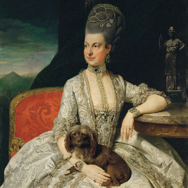 Marie Christine von Österreich, Herzogin von Sachsen-Teschen (um 1776) / Johann Zoffany auf wikipedia, public domain https://www.khm.at/objektdb/detail/2159
