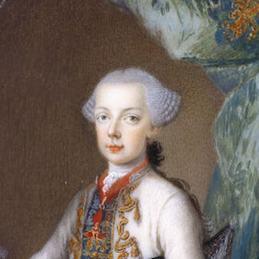 Detail from the painting by Karl Joseph (1745–1761), attributed to Johann Christoph von Reinsberger. Circa 1760.