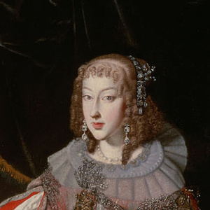 Ausschnitt des Gemäldes der Kaiserin Maria Leopoldine (1632-1649) von einem unbekannten Künstler. Datiert 1648.