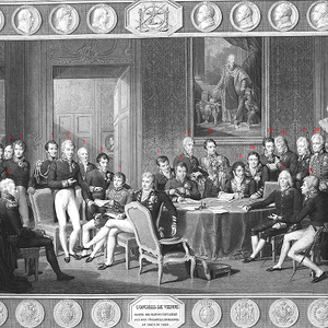 Kupferstich der Delegierten des Wiener Kongress von Jean Godefroy.