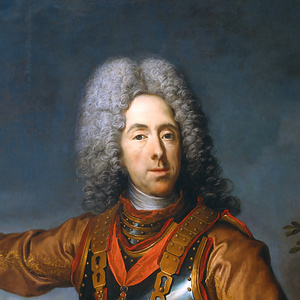 Ausschnitt des Gemäldes von Prinz Eugen von Savoyen (1670-1751) von Jacob van Schuppen.  Datiert 1718.