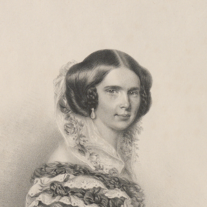 Ausschnitt der Grafik von Hildegart (1825-1864) von Adolf Dauthage und Joseph Stoufs. Datiert 1856.
