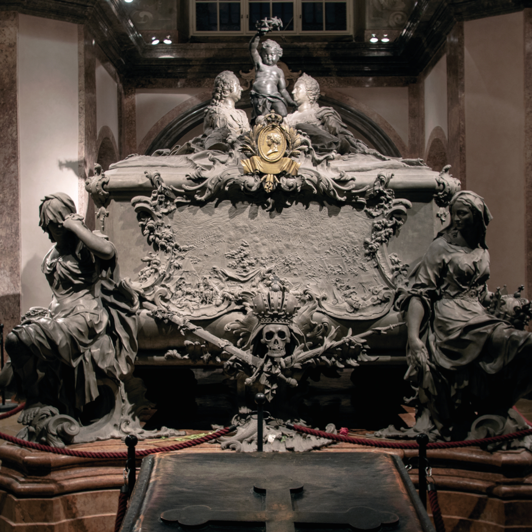 Doppelsarkophag von Maria Theresia und Franz I. Stephan.