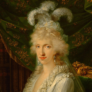 Ausschnitt des Gemäldes von Maria Louise (1773-1802) von Joseph Dorffmeister. Datiert 1797.